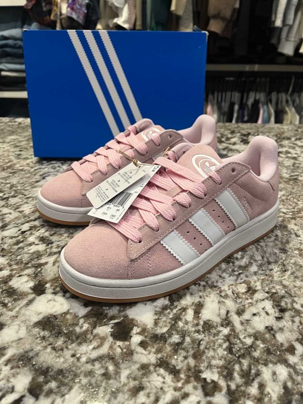 7Y / 8W adidas Campus 00s Pink White Stripes